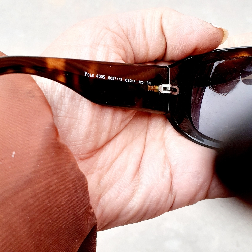 VTG Polo Ralph Lauren Sunglasses Frames Leopard Tortoise frames Shades Italy - Picture 7 of 13